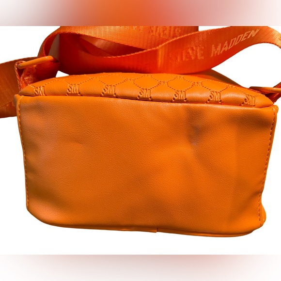 Steve Madden NWT Fun for Halloween? SM Logo Mango / Orange Backpack Bag (P051) - Picture 4 of 10